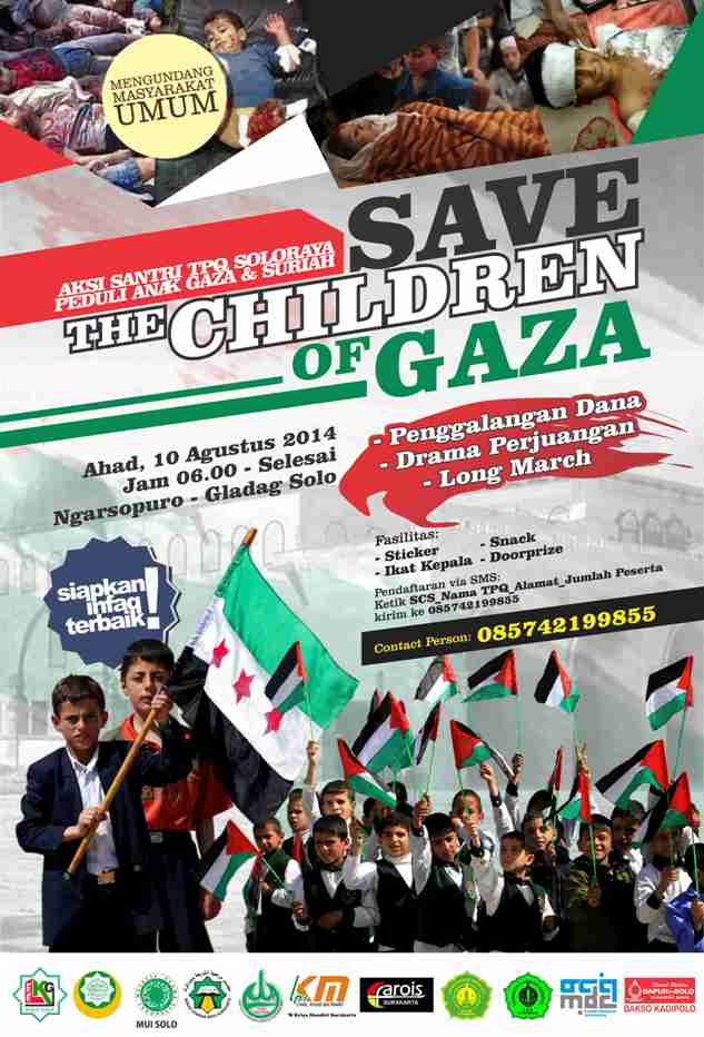 Aksi Santri TPQ Solo Raya Peduli Anak Gaza & Suriah